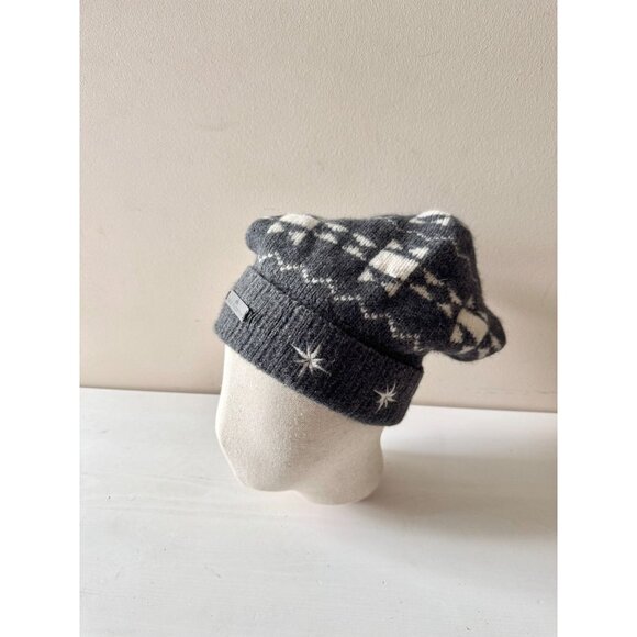 ADIDAS x STELLA MCCARTNEY Grey Star Wool Knit Slouchy Oversized Beanie, One Size - Picture 14 of 15